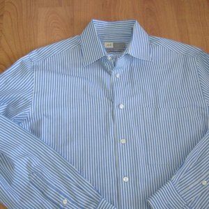 Joseph Abboud green and blue slim fit dress shirt - size 15 32/32